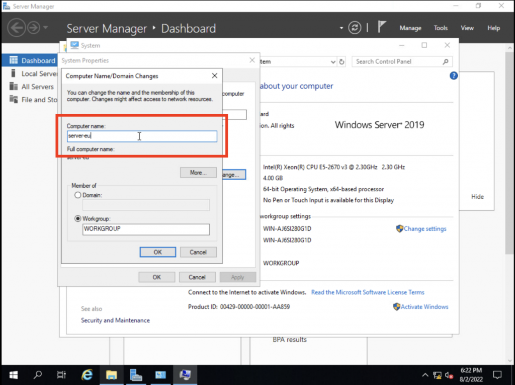 DNS Installation step