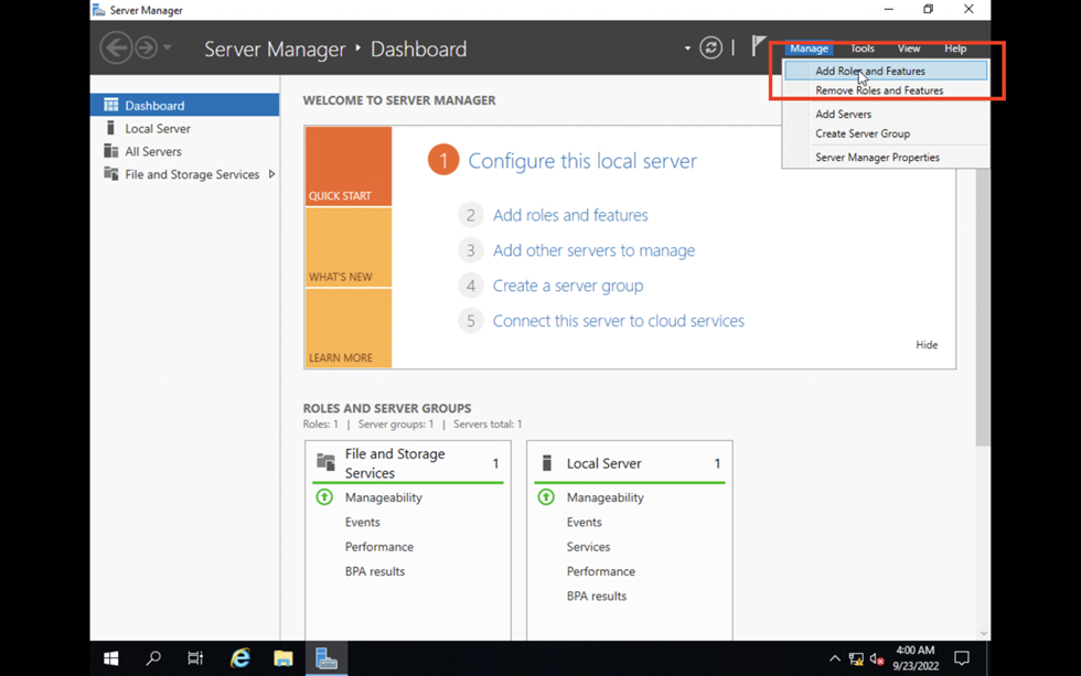 DNS Installation step