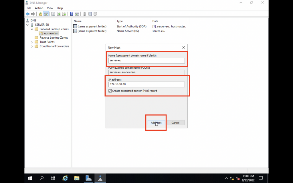 DNS Installation step