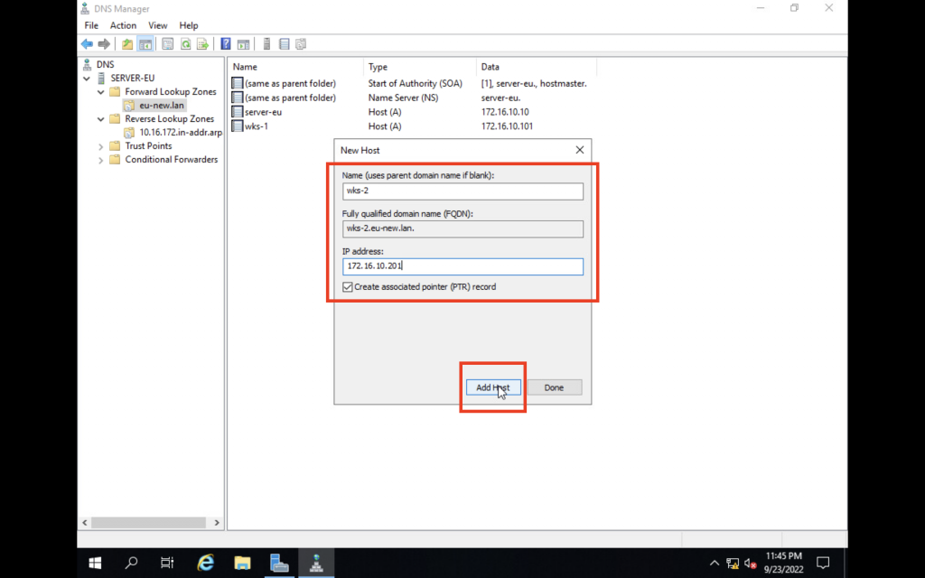 DNS Installation step